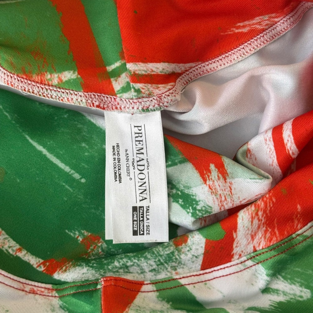 Premadonna Ann Chery Waist Gang Society Christmas Leggings‎ Red Green One Size - Picture 3 of 8